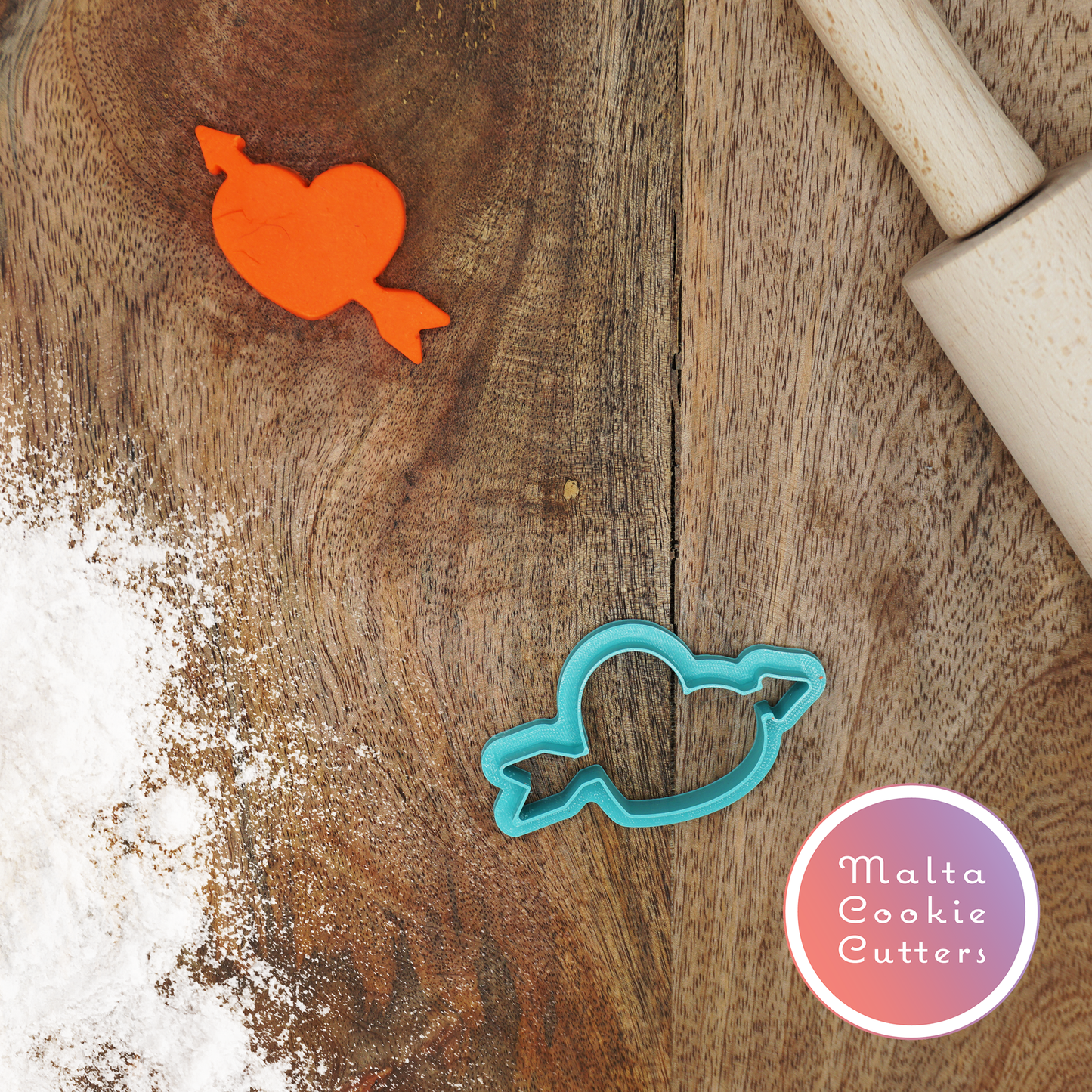 Custom Saint Valentine be my valentine heart rose cookie cutter pastry cutter icing cutter for your loved one Valentine's Gift Cookies