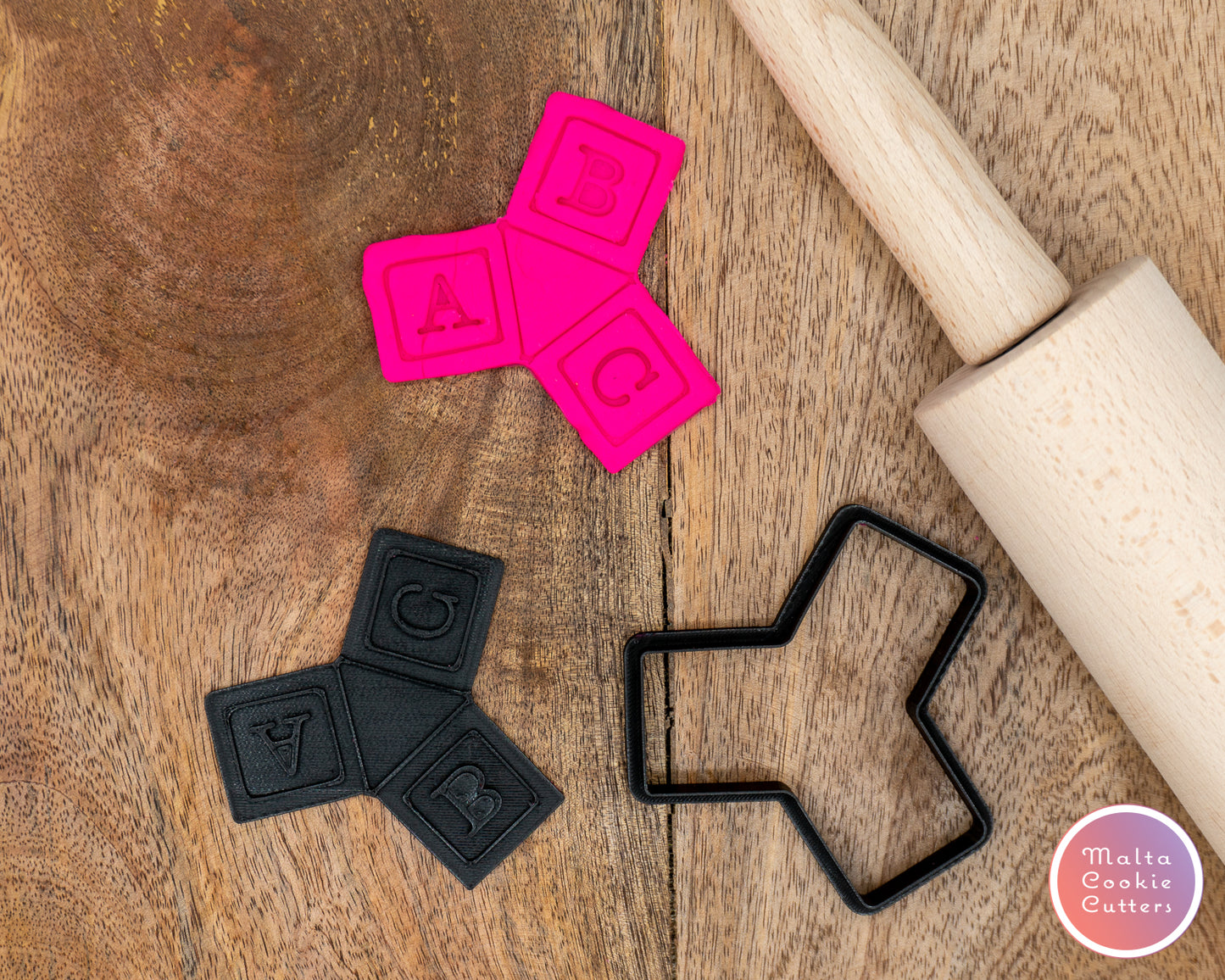ABC Toy blocks dices Baby Shower Gift Expecting Babies cookie cutter
