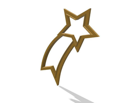 Shooting Star Xmas Cookie Cutter Stamp Christmas Gift Stocking Filler estrella de oriente | biscuits fondant clay cheese sugarpaste marzipan - Malta Cookie Cutters