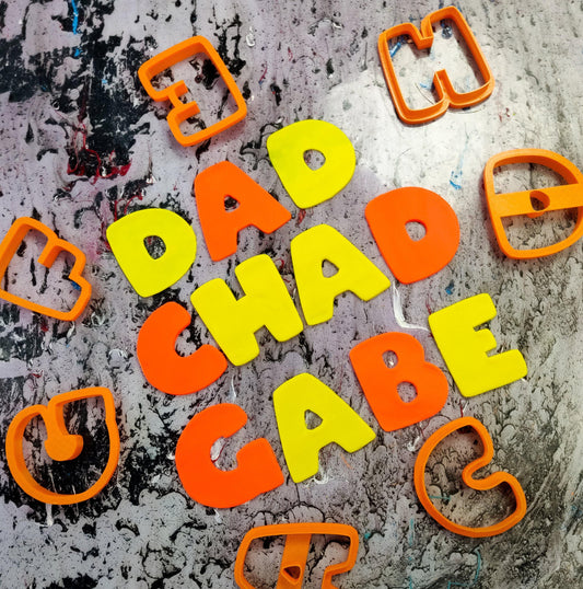 Alphabet Your Name Custom Letters Cookie Cutters | biscuits fondant clay cheese sugarpaste marzipan - Malta Cookie Cutters
