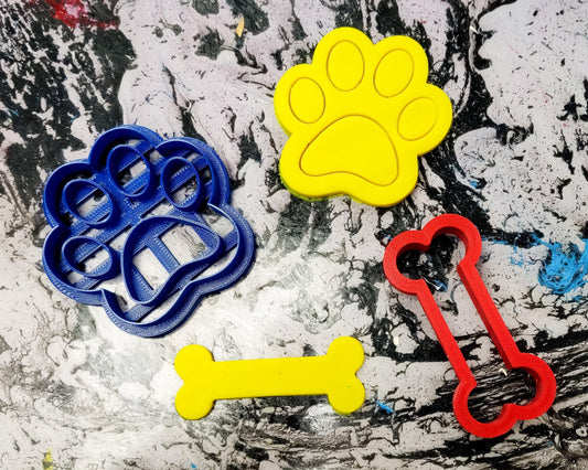 Dog Paw cookie cutter for pet lovers | biscuits fondant clay cheese sugarpaste marzipan Dog bone - Malta Cookie Cutters