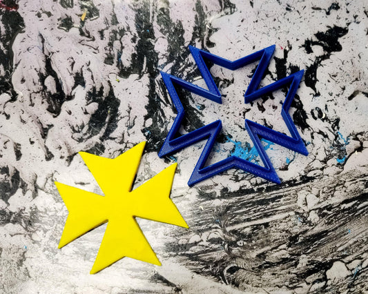 Maltese Cross / St. John Cross Cookie Cutter | biscuits fondant clay cheese sugarpaste marzipan firefighter cross - Malta Cookie Cutters