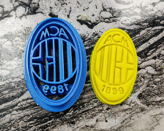 Milan Team Calcio cookie cutter  tagliabiscotti italian football futbol Associazione Calcio Milan - Malta Cookie Cutters