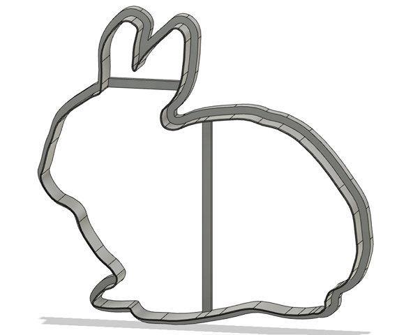 Bunny Rabbit Shaped Figolla Cake Cutter large cookie cutter 18cm cutter - Malta Cookie Cutters