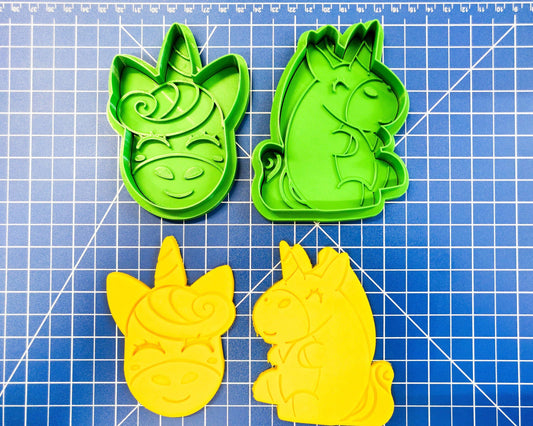 Super Cute Unicorn Cookie Cutter Plush Unicorn Face or Full Body - Malta Cookie Cutters