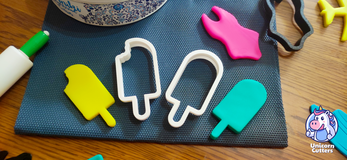 Set of Summer Themed Cookie Cutters - focus on lollipops