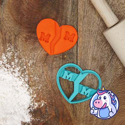 Custom personalized Saint Valentine heart puzzle cookie cutter pastry cutter icing cutter for your loved one Valentine's Gift