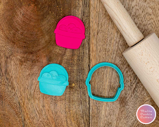 3D Easter Basket Cookie Cutter Set | Fondant Cutters | Clay Cutters