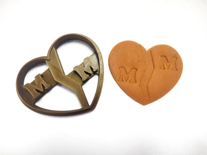 Custom personalized Saint Valentine heart puzzle cookie cutter pastry cutter icing cutter for your loved one Valentine's Gift - Malta Cookie Cutters