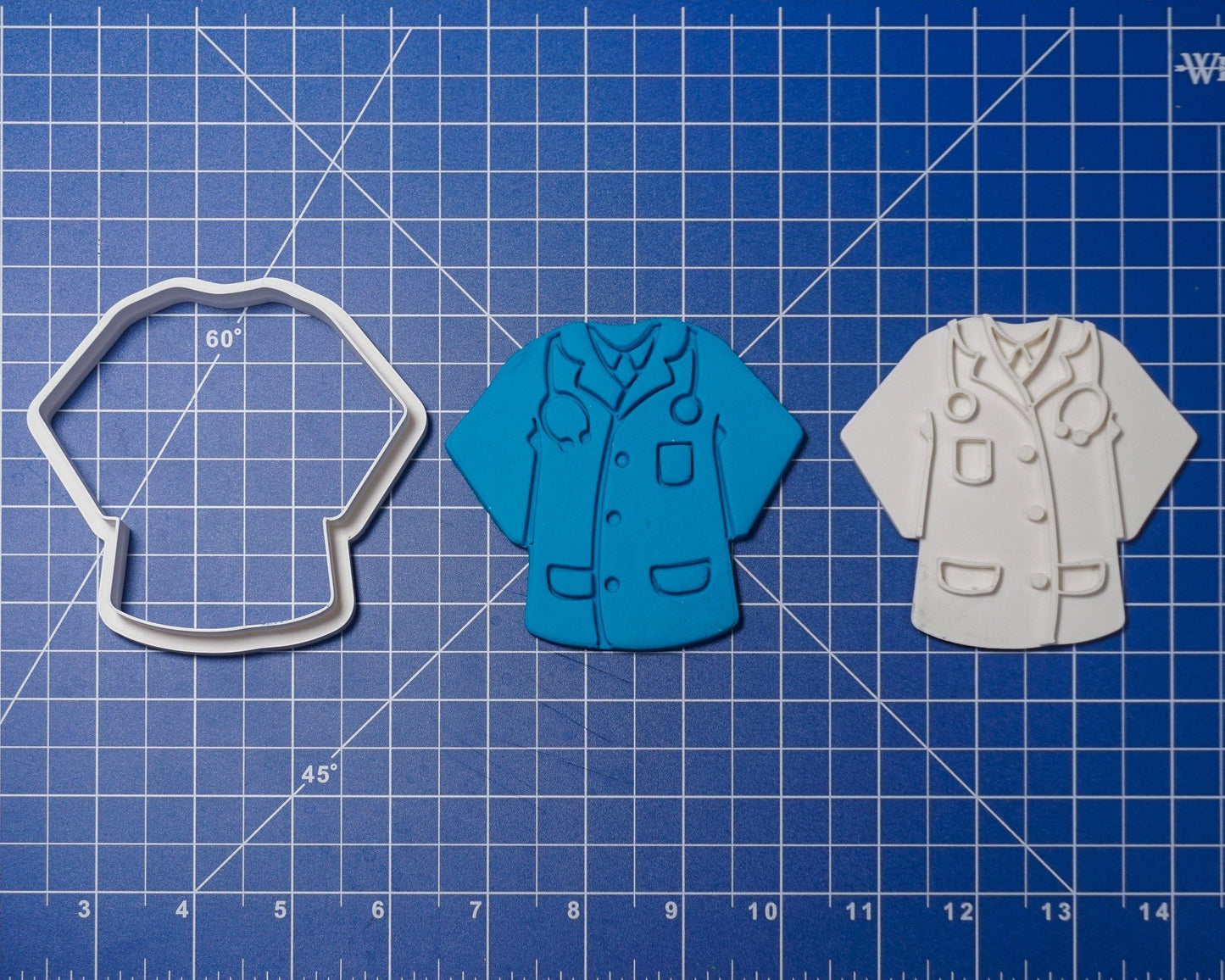 Doctor's Coat Cookie Cutter Fondant Clay Stamp - Malta Cookie Cutters