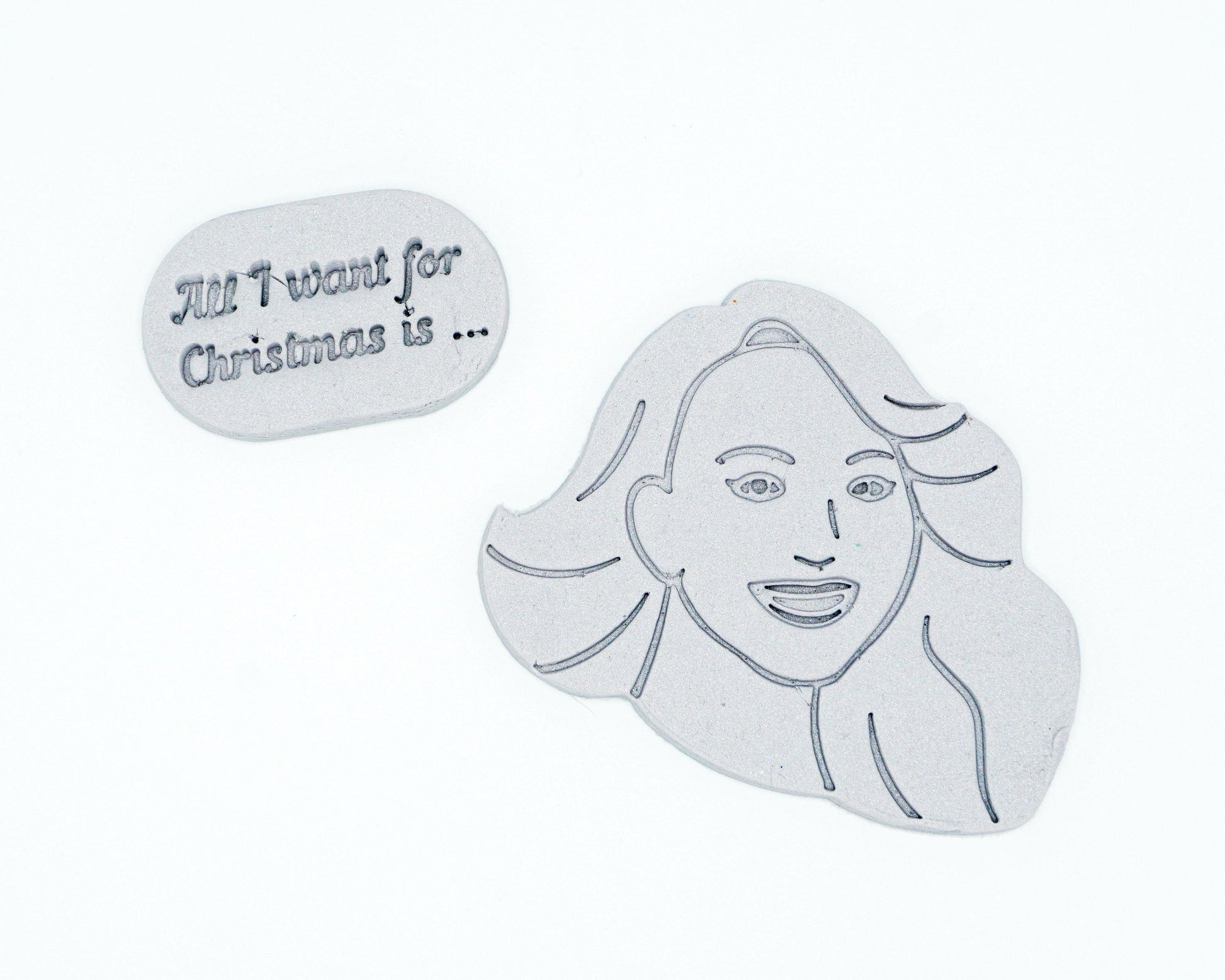 All I want for Christmas Mariah Carey Cookie Cutter Xmas | biscuits fondant clay cheese sugarpaste marzipan - Malta Cookie Cutters